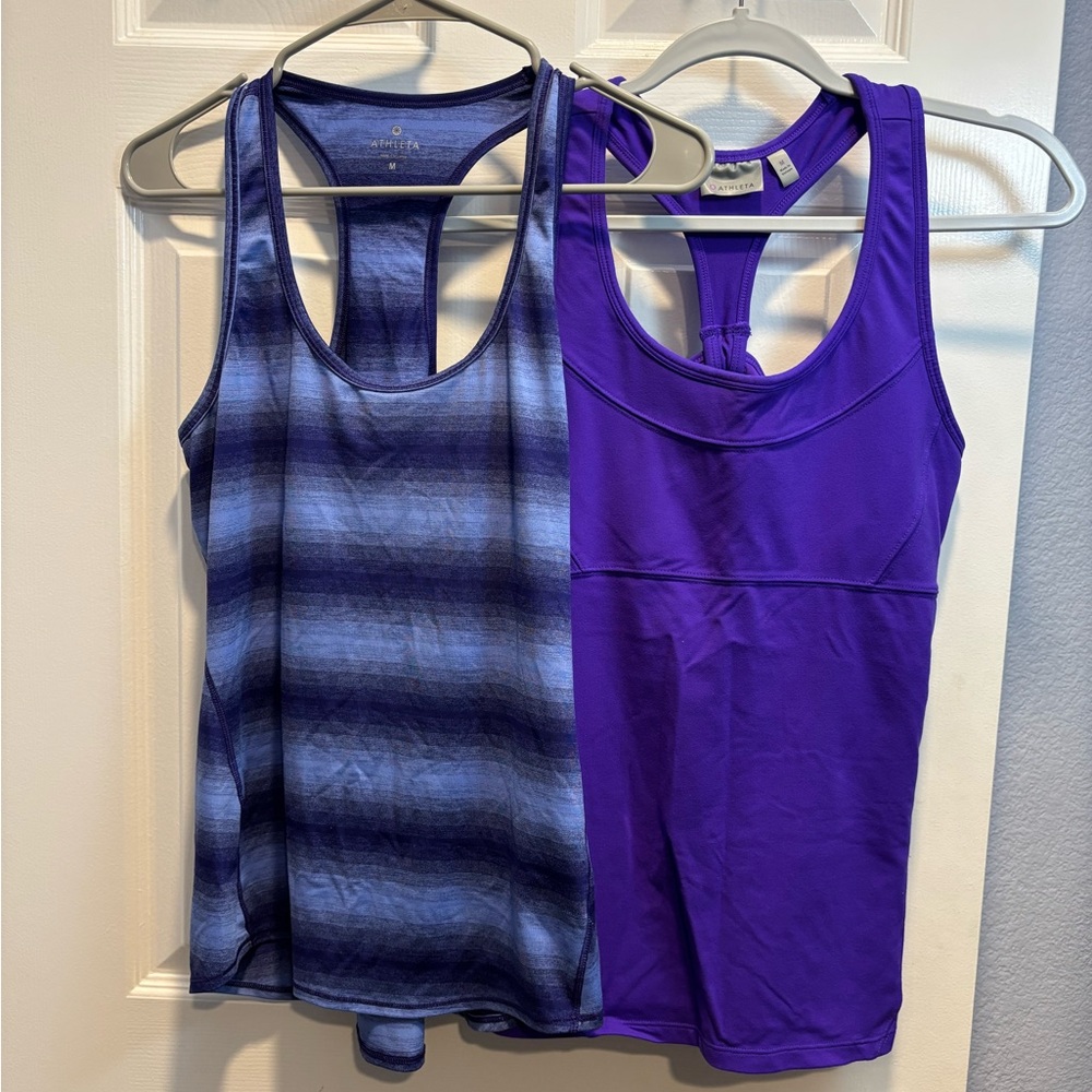 Athleta Blue and Purple Tank Tops bundle-medium
